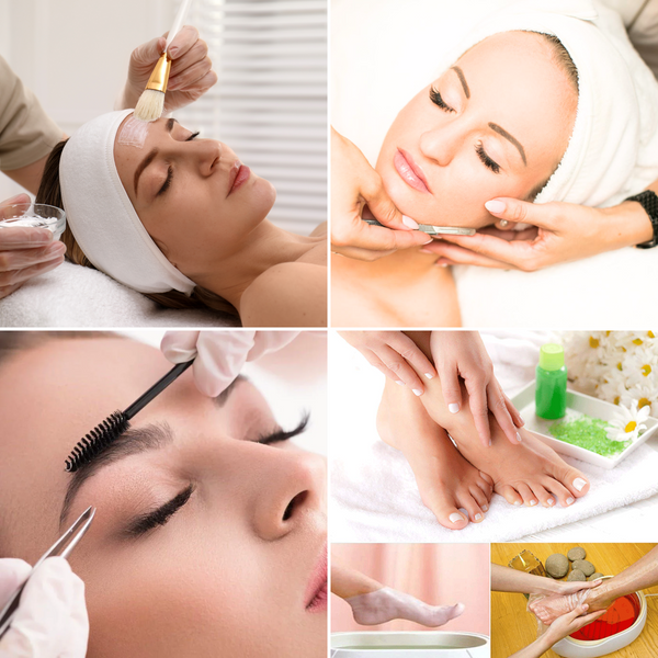 Classic Chemical Peel, Eyebrow Tint & Shape, Paraffin Wax Pedicure, Dermaplaning